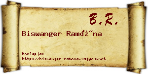 Biswanger Ramóna névjegykártya